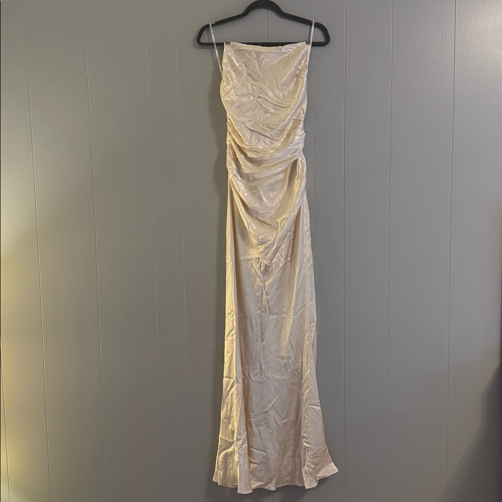 Revolve La Lune Lace Back Maxi Slip Dress Shona Joy Sz 6 Formal wedding Luxury